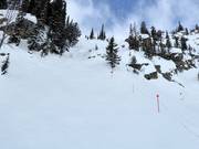 Piste à bosses raide