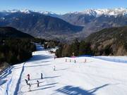 Vue sur la piste difficile Falzeben II