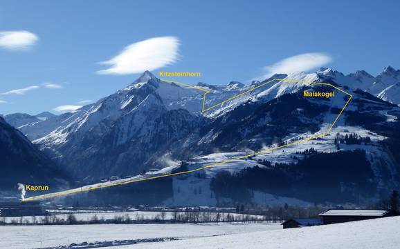 Kapruner Tal (vallée de Kaprun): Taille des domaines skiables – Taille Kitzsteinhorn/Maiskogel – Kaprun