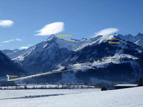 Massif du Glockner: Taille des domaines skiables – Taille Kitzsteinhorn/Maiskogel – Kaprun
