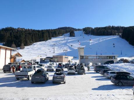 Murau: Accès aux domaines skiables et parkings – Accès, parking GrebenzenHöhen – St. Lambrecht