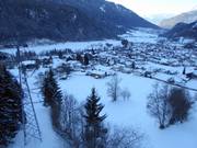 Vue sur Oetz depuis la télécabine Acherkogelbahn