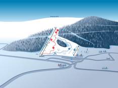 Plan des pistes Filipovice Skipark