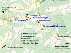 Plan des pistes Oberer Schlossberg – Oberkirnach (St. Georgen)