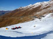 Vue sur la pente d'entraînement