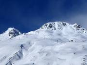 Vue sur les pistes supérieures du Wilden Mannle