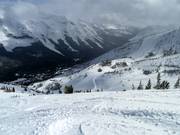Vue sur le domaine skiable Castle Mountain