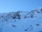 Vue sur les zones de freeride extrêmes au Savin Kuk