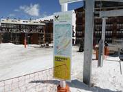 Petit plan des pistes au télésiège