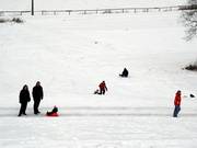 La piste de luge en dessous de la piste de ski