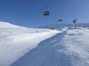 Half-pipe naturelle sous le télésiège Wali-Piz Sezner