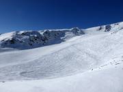 Pentes de poudreuse entre les pistes