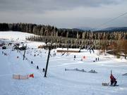 Le téléski pour luge n'est pas utilisable par les skieurs.