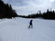 La piste d'entraînement à la station de la vallée est idéale pour les enfants.