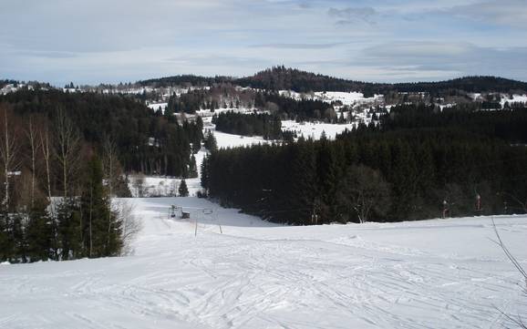 La plus haute gare aval à Almberg-Haidel-Dreisessel – domaine skiable Bischofsreut