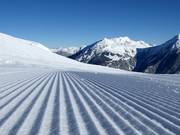 Piste fraîchement damée