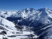Vue sur la station de vacances Saas-Fee