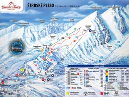 Plan des pistes Štrbské Pleso