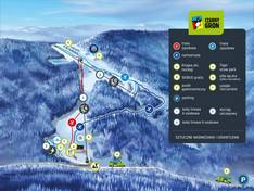 Plan des pistes Czarny Groń