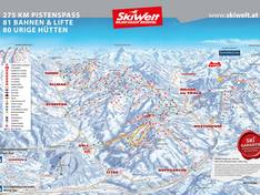 Plan des pistes SkiWelt Wilder Kaiser-Brixental