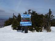 Signalisation des pistes dans le domaine skiable de Killington