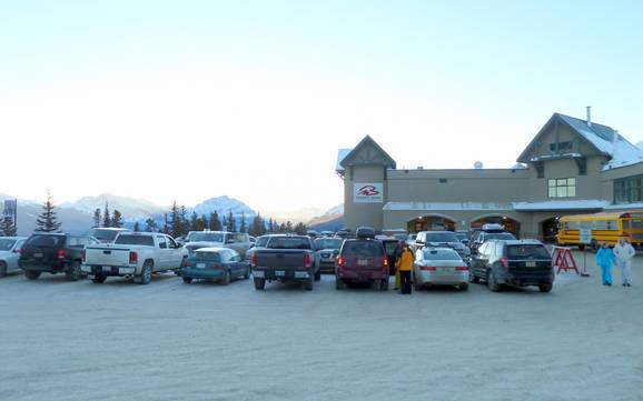 Parc national de Jasper: Accès aux domaines skiables et parkings – Accès, parking Marmot Basin – Jasper