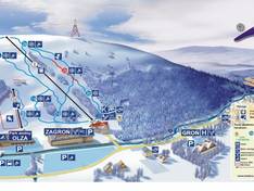 Plan des pistes Zagroń