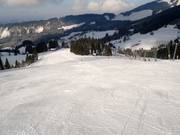 Piste principale aux remontées mécaniques de Sorgschrofen