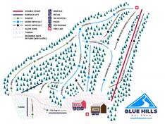 Plan des pistes Blue Hills