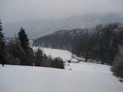 Vue sur la piste