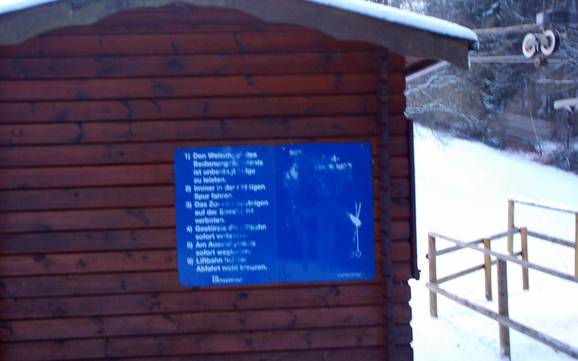 Nördlicher Westerwald: indications de directions sur les domaines skiables – Indications de directions Wissen