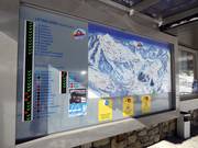 Tableau d'information avec tableau d'ouverture à la station de vallée