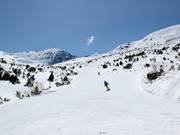 Piste Markudjik 3 avec vue sur le Musala (2 925 m)