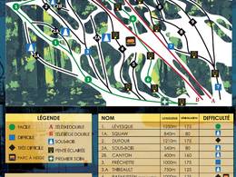Plan des pistes Mont Bélu