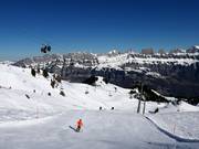 Piste de difficulté moyenne sous le Maschgenkamm