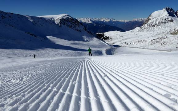 La plus haute gare aval dans les Alpes du Val Sarentino (Sarntaler Alpen) – domaine skiable Meran 2000 (Merano 2000)