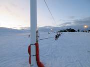 Téléski avec piste facile