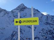 Signalisation dans le domaine skiable