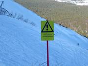 Indication d'une piste difficile