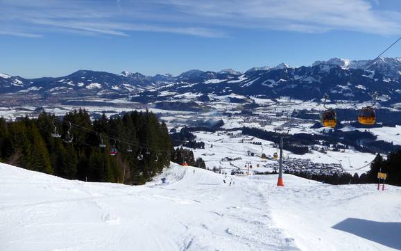 Le plus grand dénivelé dans les Hörnerdörfer – domaine skiable Hörnerbahn – Bolsterlang