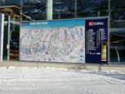 Plan des pistes à la station de vallée