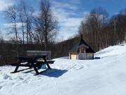 Salle chauffée et aire de repos à Tärnaby