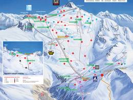 Plan des pistes Hintertuxer Gletscher (Glacier d'Hintertux)