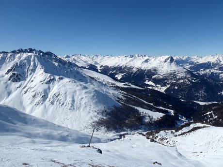 Col de Resia (Reschenpass): Taille des domaines skiables – Taille Nauders am Reschenpass – Bergkastel