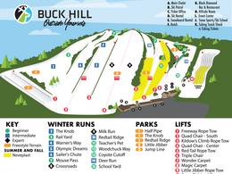Plan des pistes Buck Hill