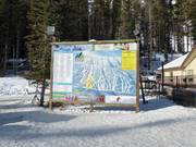 Plan des pistes dans le domaine skiable Mt. Norquay
