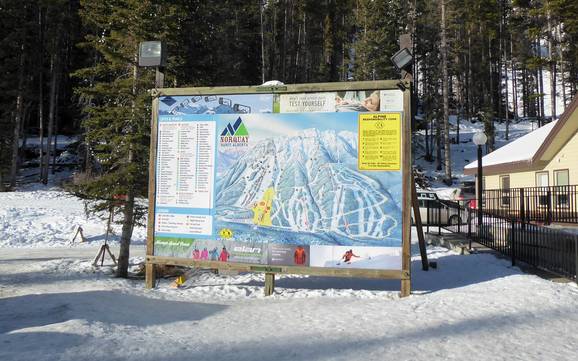Chaînon Sawback: indications de directions sur les domaines skiables – Indications de directions Mt. Norquay – Banff