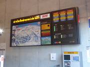 Panneau d'information à la station de vallée à Bad Ragaz