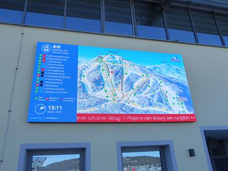 Arberland: indications de directions sur les domaines skiables – Indications de directions Arber