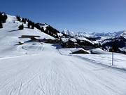 Vue sur les hôtels Hornfluh et Hornberg